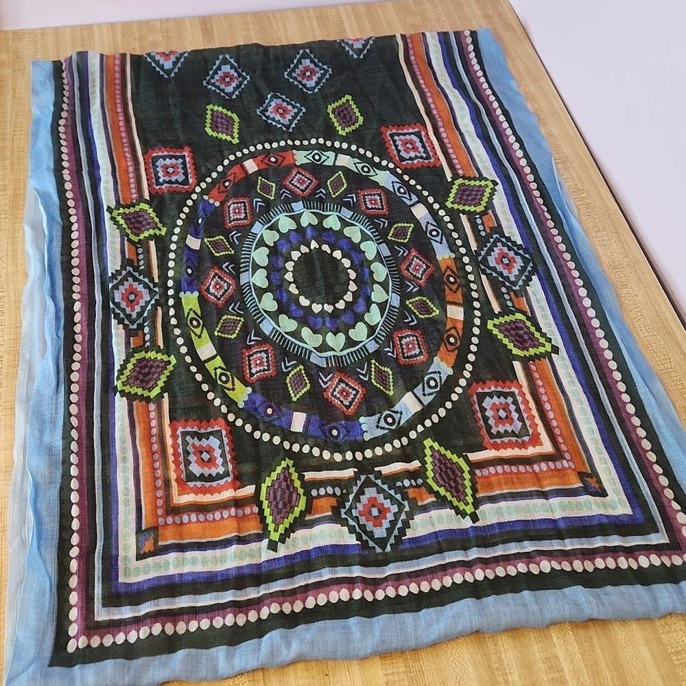 ANU BY NATURE Wool Multi Colors Scarf - Picture 6 of 12